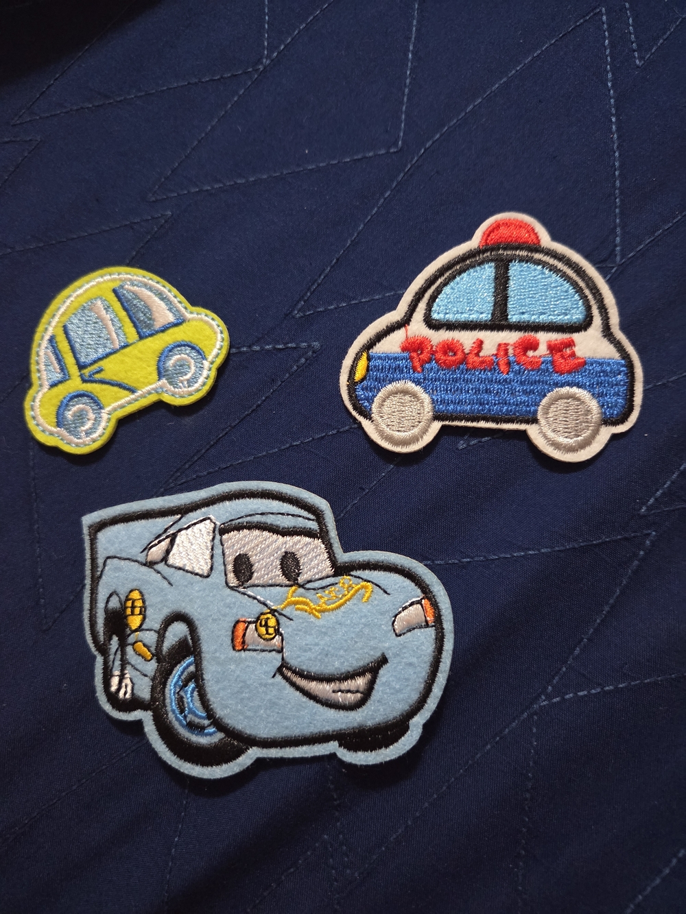 Kids Iron-On Patches Sets- Police & Toy Cars, Dinosaurs And More